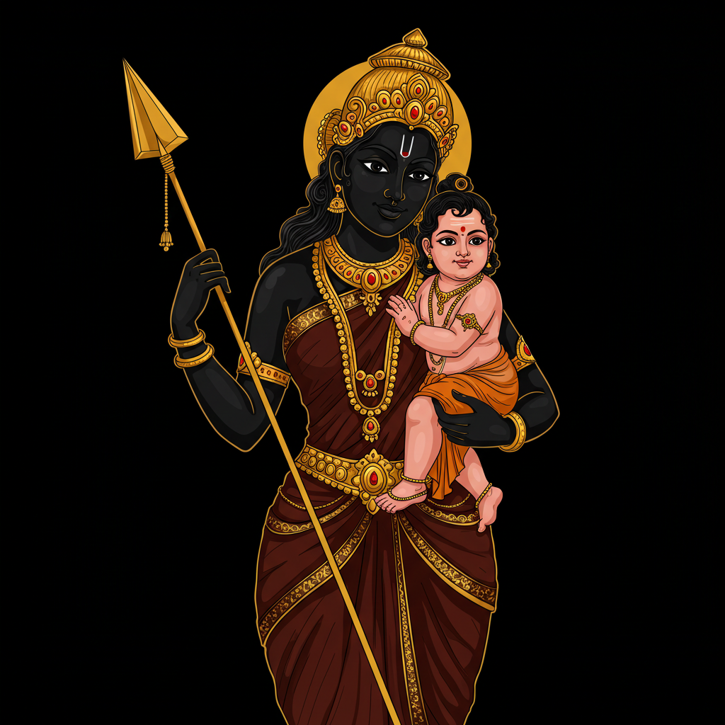 Be a Child in the lap of Ma Kali
